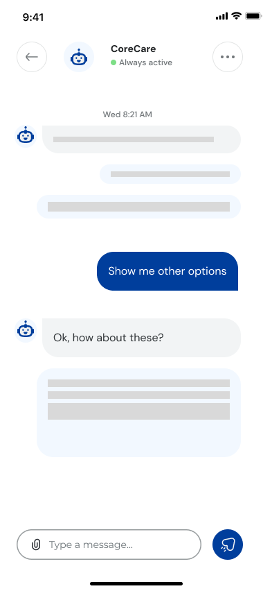 CoreCare: Two AI Chatbots, Complete Health Support.